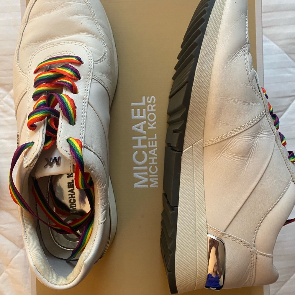 Michael Kors Leather White Sneakers